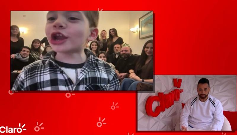 Daúd Gazale recibió el apoyo de su pequeño hijo