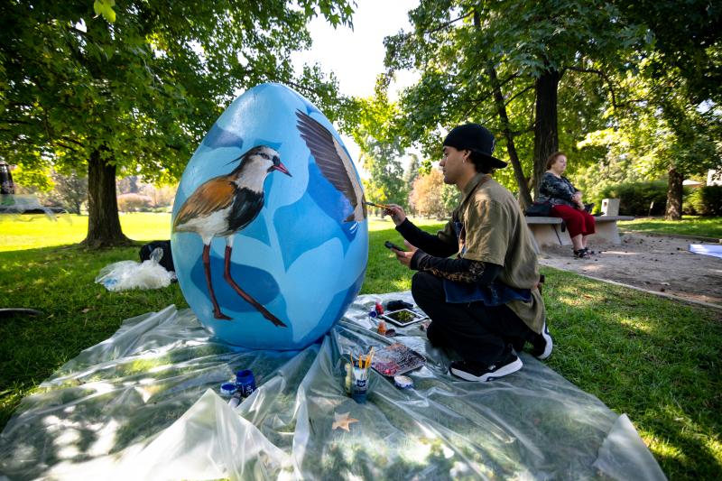 Huevo artista en Parque del Recuerdo.