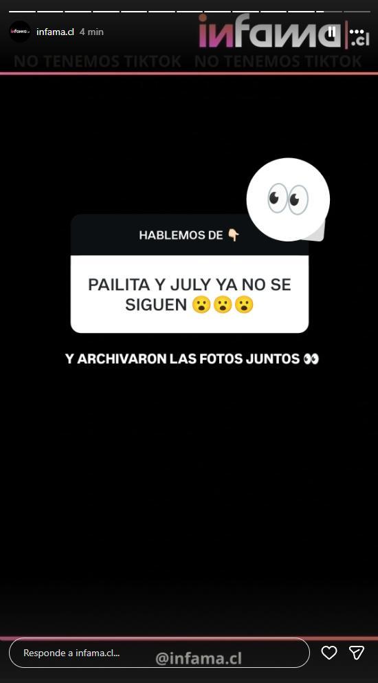 Comentarios por Pailita y July | Instagram