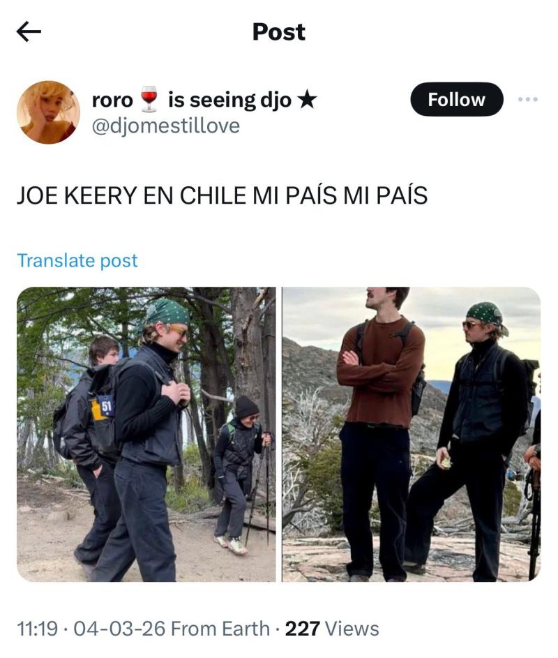 Joe Keery en Chile