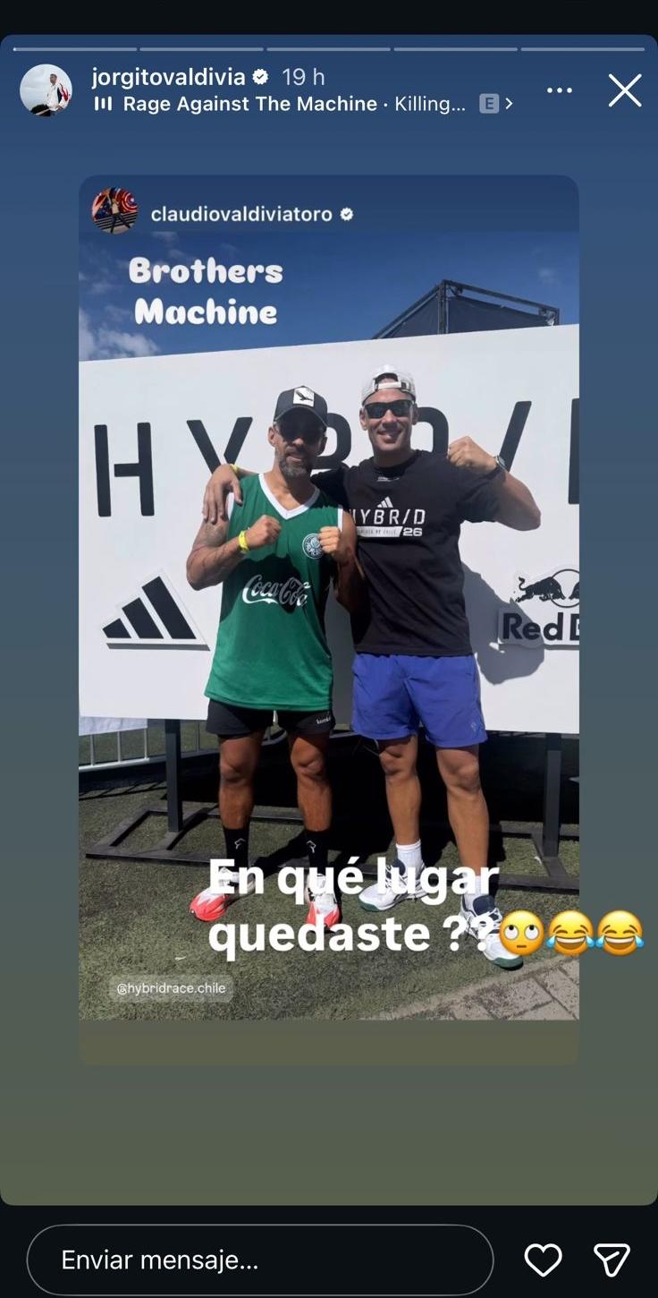 Jorge Valdivia junto a su hermano Claudio | Instagram