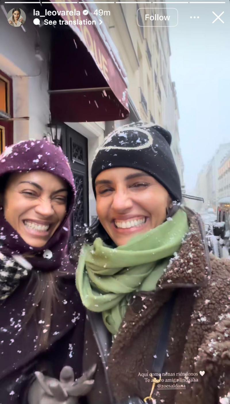 Leonor Varela y Zoe Saldaña en París, Francia | Instagram