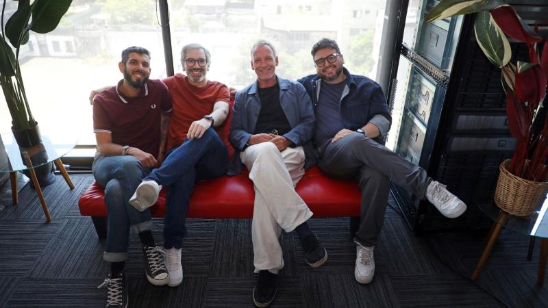 Martín Cárcamo, Héctor Romero, Luis Slimming y Marcelo Valverde en "El desestrece"