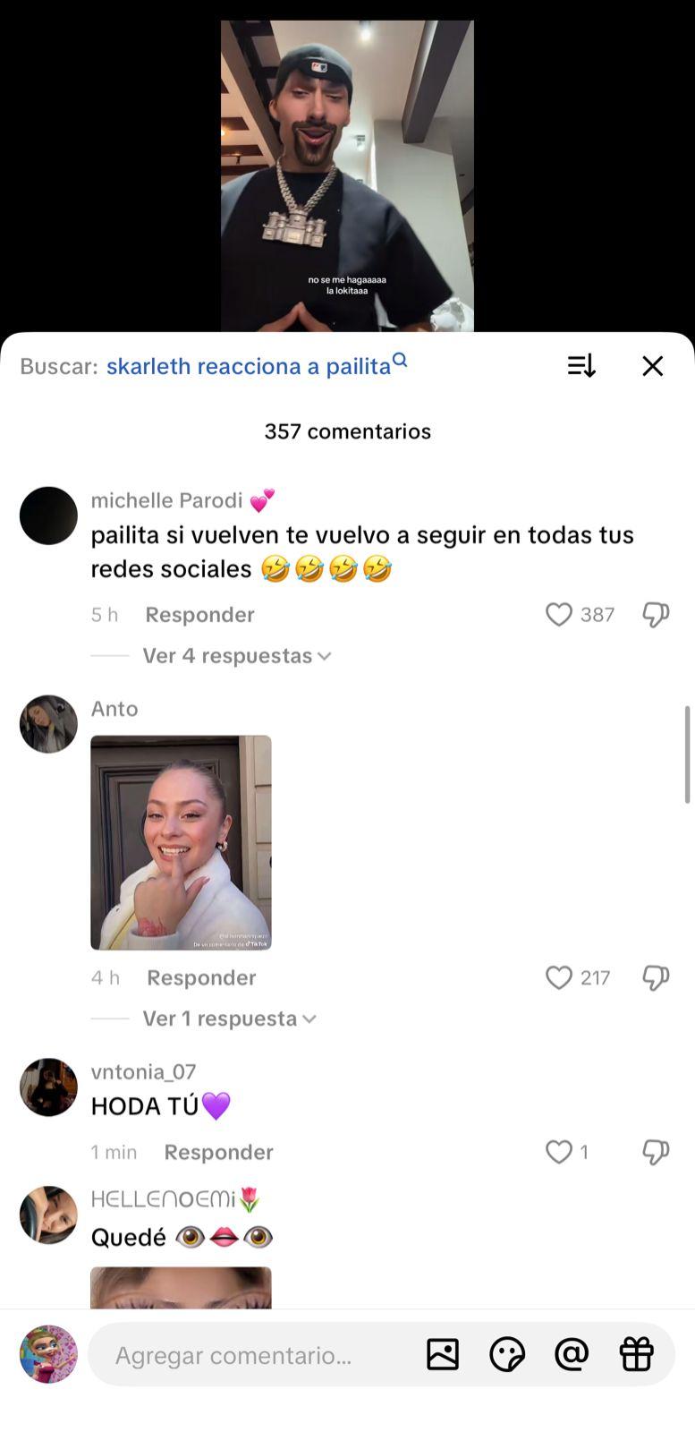 Reacciones por video de Pailita | I TikTok