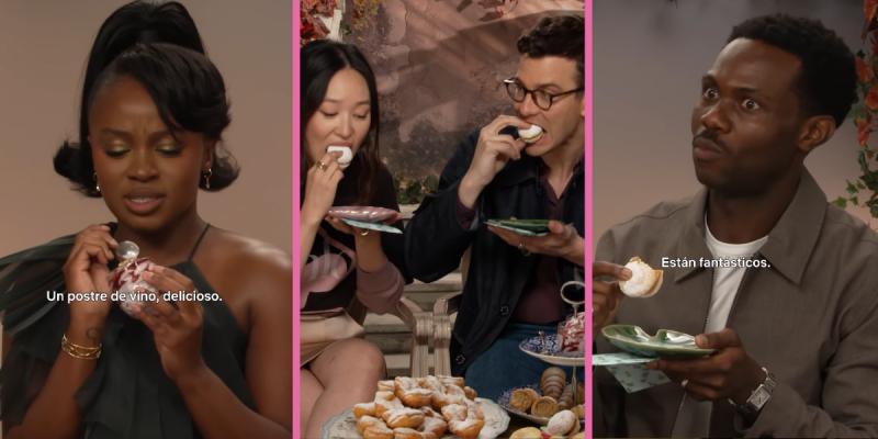 Actores de Bridgerton probaron dulces chilenos. Créditos: Instagram.