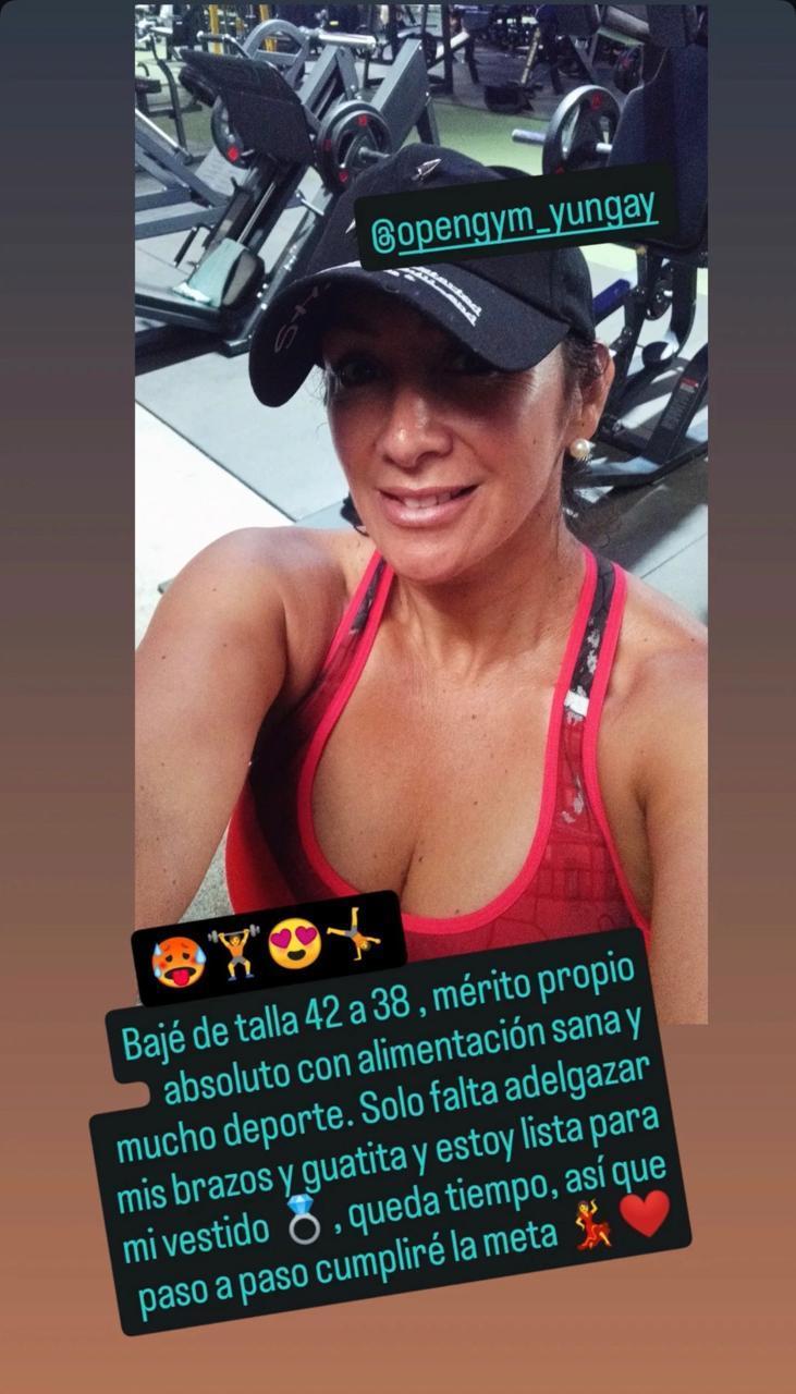 Angélica Sepúlveda en el gimnasio | Instagram