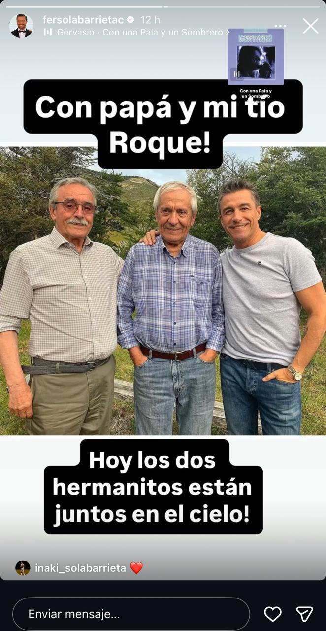 Fernando Solabarrieta despide a su segundo padre | Instagram