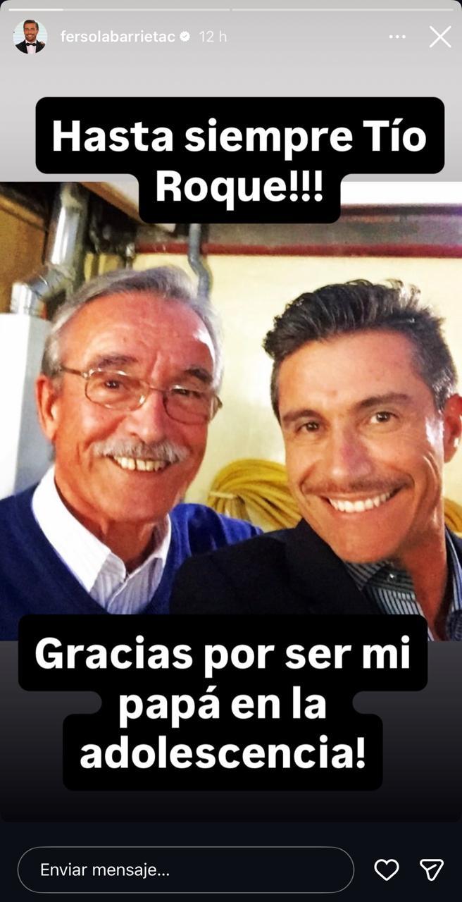 Fernando Solabarrieta despide a su segundo padre | Instagram