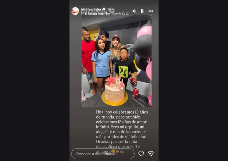 Así celebró Marité Matus el cumpleaños de su hija