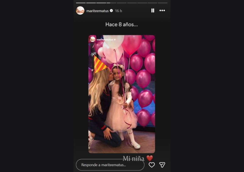 La foto compartida por Marité Matus demostró lo mucho que ha crecido su hija