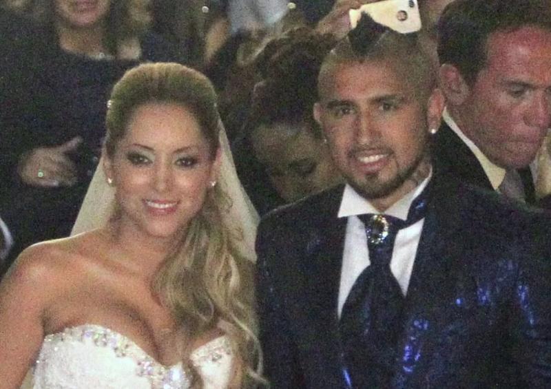 Marité Matus y Arturo Vidal se casaron por la iglesia en 2014