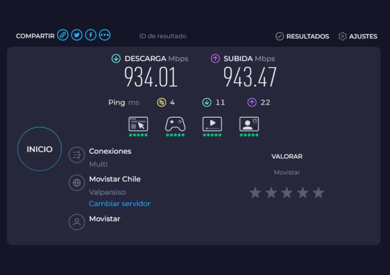 Se puede revisar fácilmente la rapidez del WiFi
