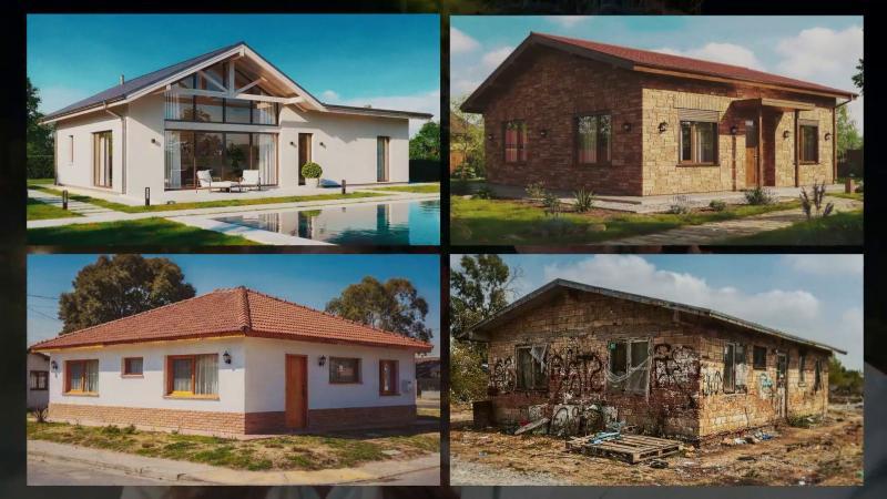 Las casas de "Vecinos al límite".