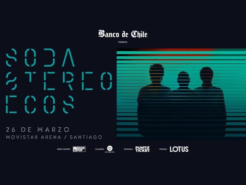 Afiche de concierto de Soda Stereo en Chile 2026.