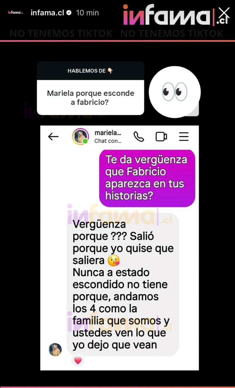 Mariela Román y Fabricio Vasconcelos | Fuente: Infama Instagram