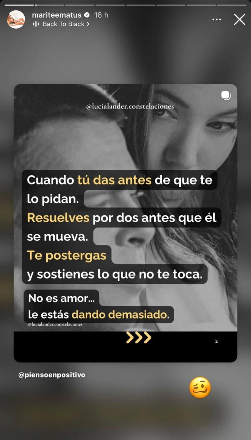 Publicaciones de Marité Matus en sus redes sociales - Captura