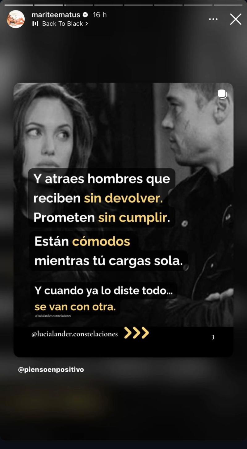 Publicaciones de Marité Matus en sus redes sociales - Captura