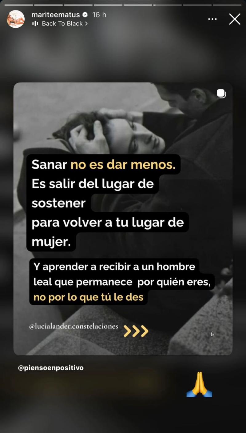 Publicaciones de Marité Matus en sus redes sociales - Captura