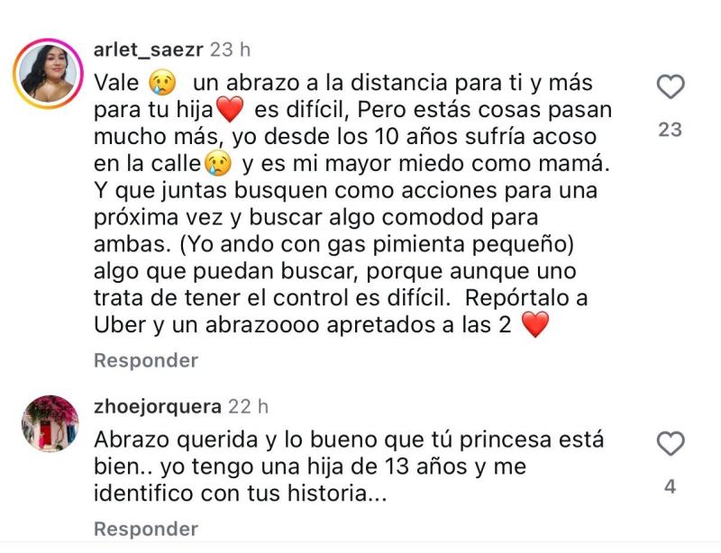 Comentarios en post de Vale Saini | Instagram