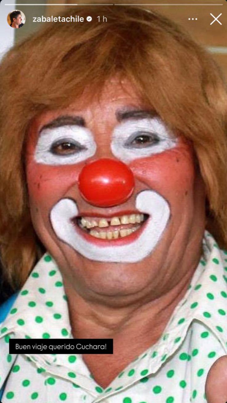 Jorge Zabaleta despidió al Payaso Cucharita en redes