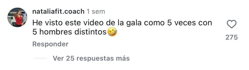 Comentario en post de Gala Caldirola | Instagram
