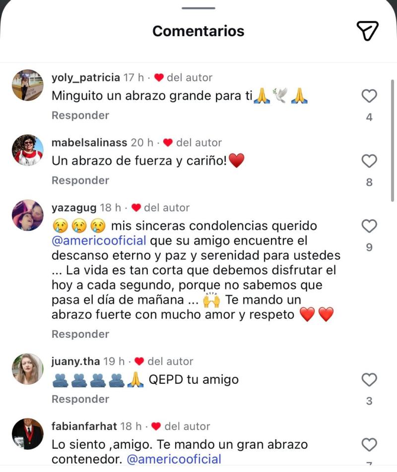 Comentarios en post de Américo | Instagram