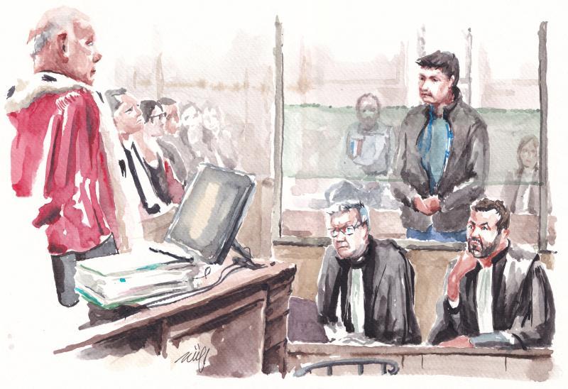 Nicolás Zepeda fue condenado a cadena perpetua | Retrato del juicio contra Nicolás Zepeda, AFP