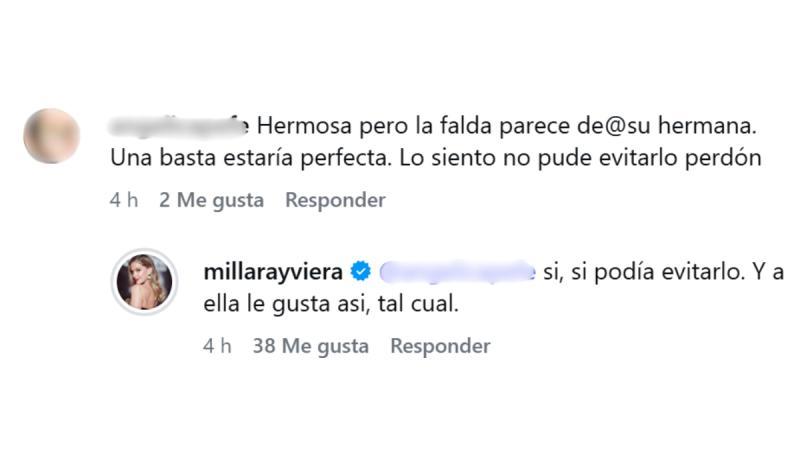Comentario a hija de Millaray Viera.