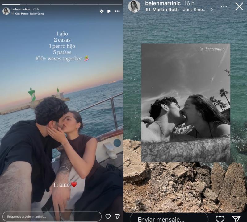 La modelo Belén Martinic junto a su novio italiano Luca | Instagram