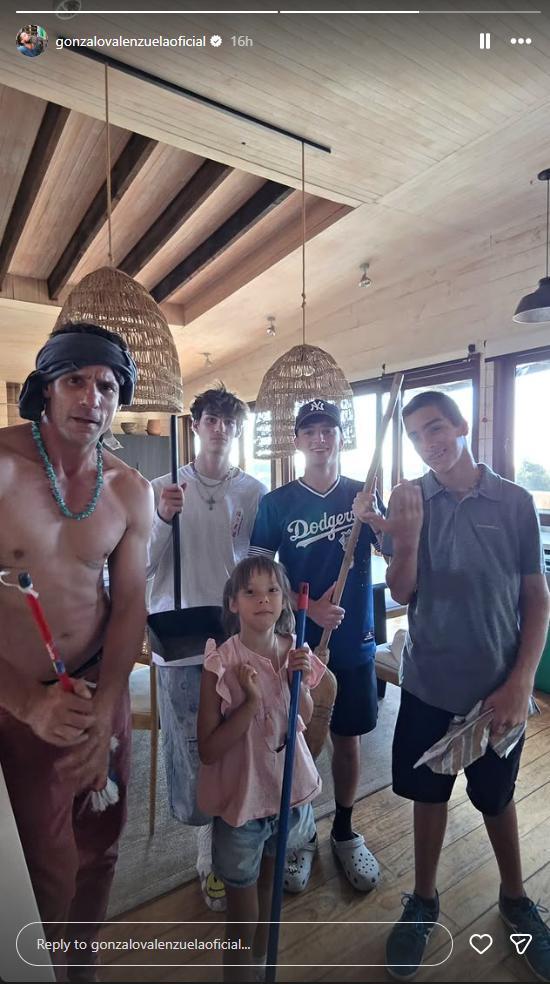 Gonzalo Valenzuela y sus hijos | Instagram