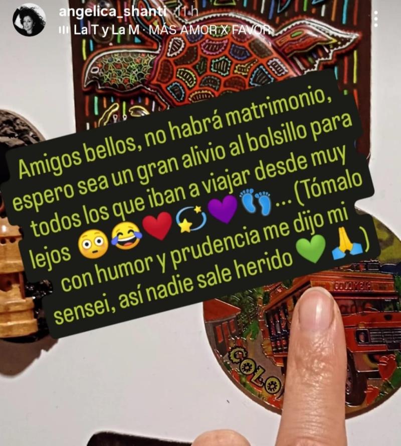 Angélica Sepúlveda cuenta en sus redes sociales que se canceló su matrimonio | Instagram