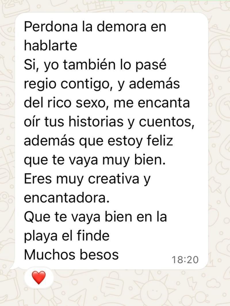 Mensajes entre Nicole Block y el doctor Pedro Vidal | Instagram