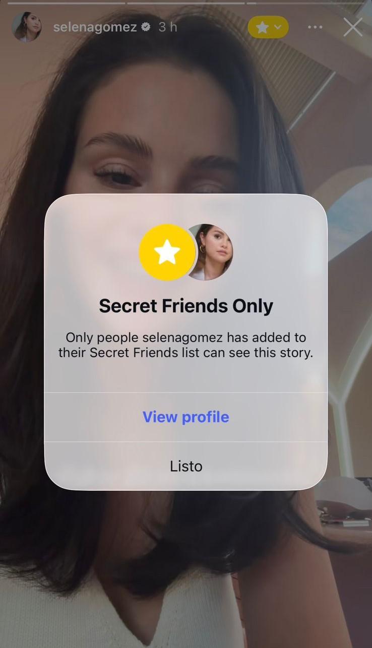 Selena Gomez y lo que sale al ser su "Secret Friends" en Instagram