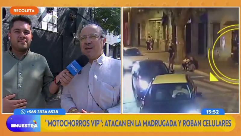 "Motochorros VIP" en Recoleta: Atacan en la madrugada y roban celulares | La Tarde es Nuestra