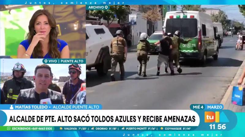 Alcalde de Puente Alto sacó toldos azules y recibe amenazas | Tu Día