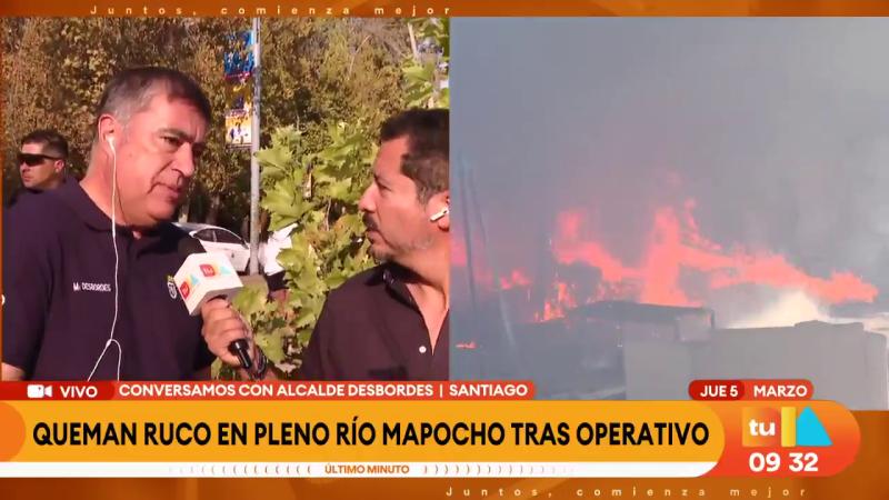 Alcalde de Santiago Mario Desbordes | Tenso operativo en Río Mapocho | Tu Día