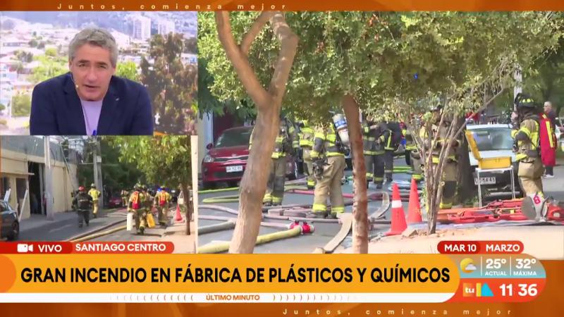 Gran incendio en Santiago Centro | Tu Día