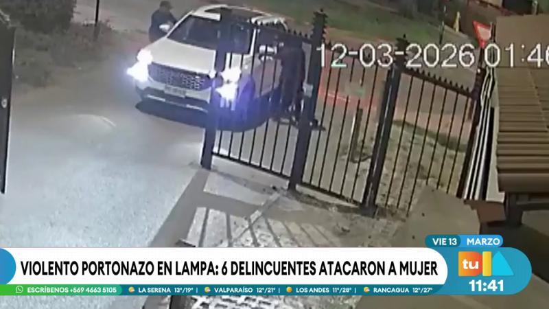 Violento portonazo en Lampa: Seis delincuentes atacaron a mujer | Tu Día