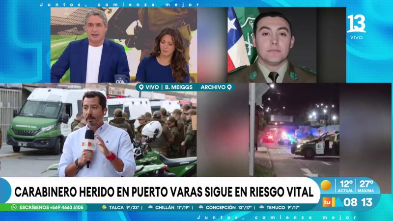 Carabinero herido en Puerto Varas sigue en riesgo vital | Tu Día