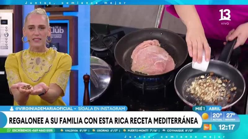 Virginia Demaria presentó su nuevo programa en matinal del 13. Créditos: Canal 13.