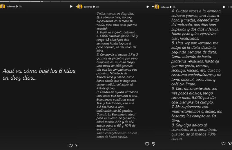 Álvaro Ballero cuenta cómo bajó de peso | Instagram