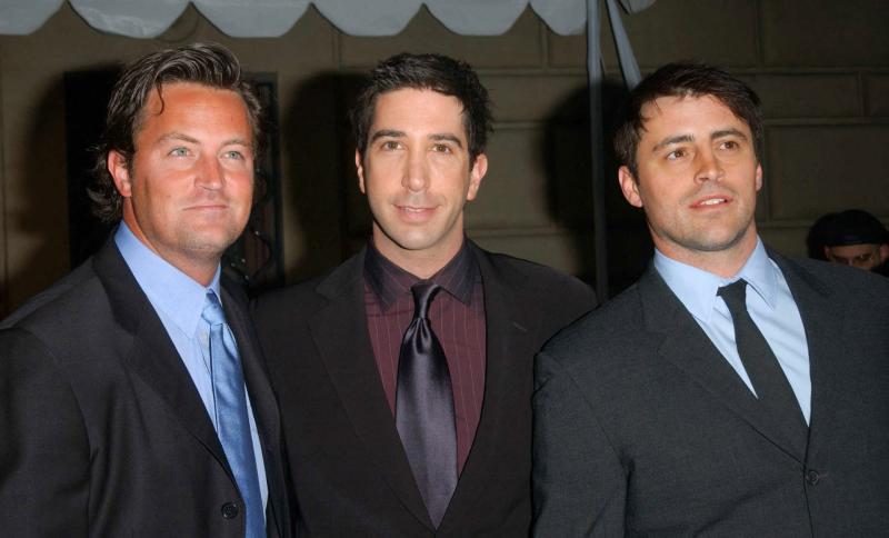 Matthew Perry, David Schwimmer y Matt LeBlanc | AFP