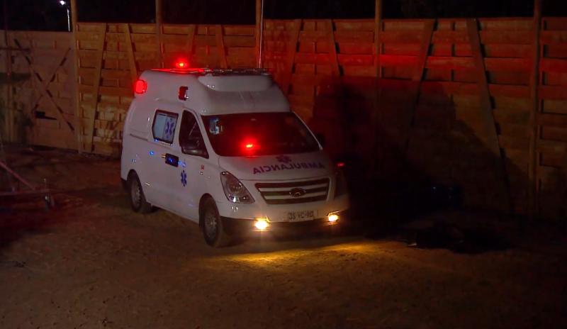 Sandra Rivera fue retirada en ambulancia