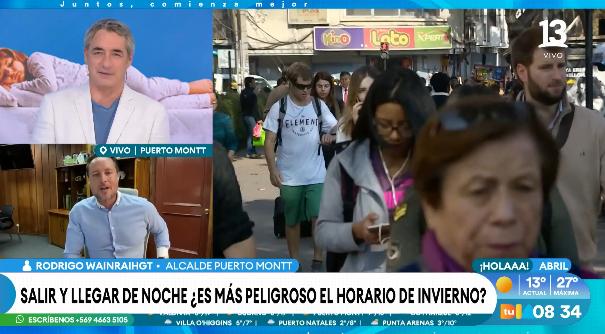 Alcalde de Puerto Montt solicita no cambiar horario en su ciudad.