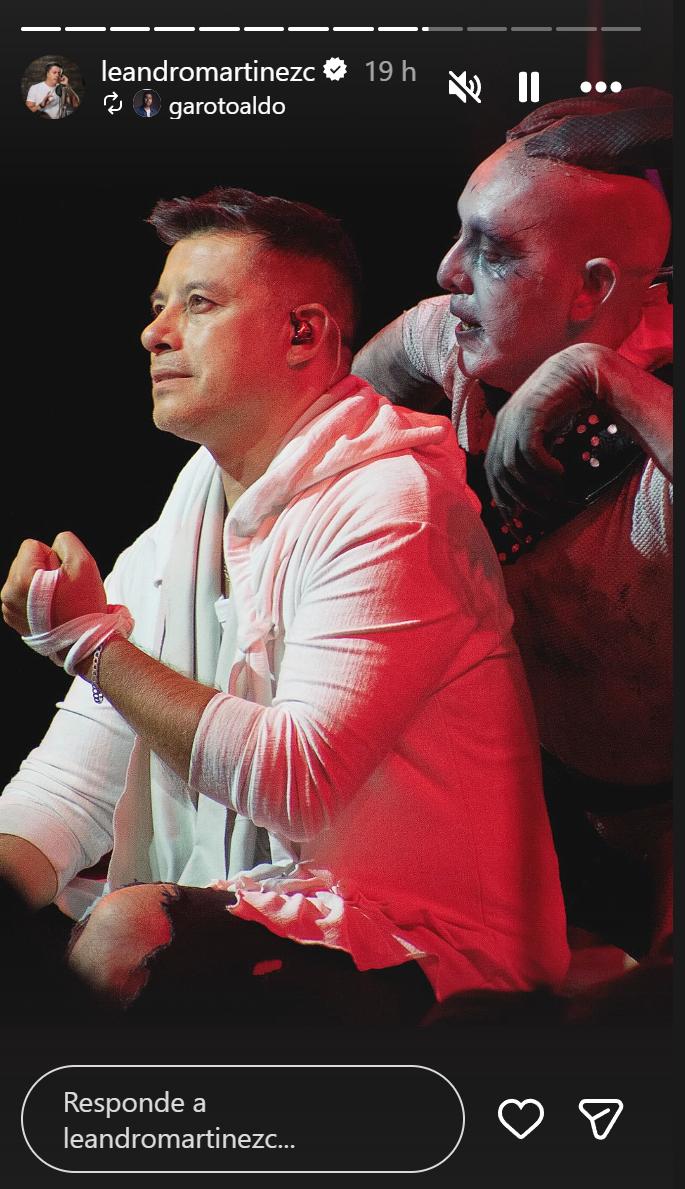 Leandro Martínez durante la actuación de Jesucristo Superstar en Quilicura, 2026 | Instagram