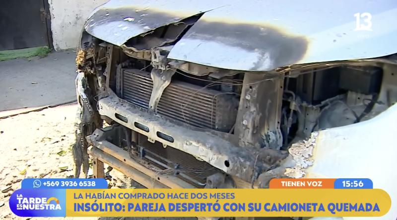 Ñuñoa: sujeto quema camioneta estacionada en un pasaje.