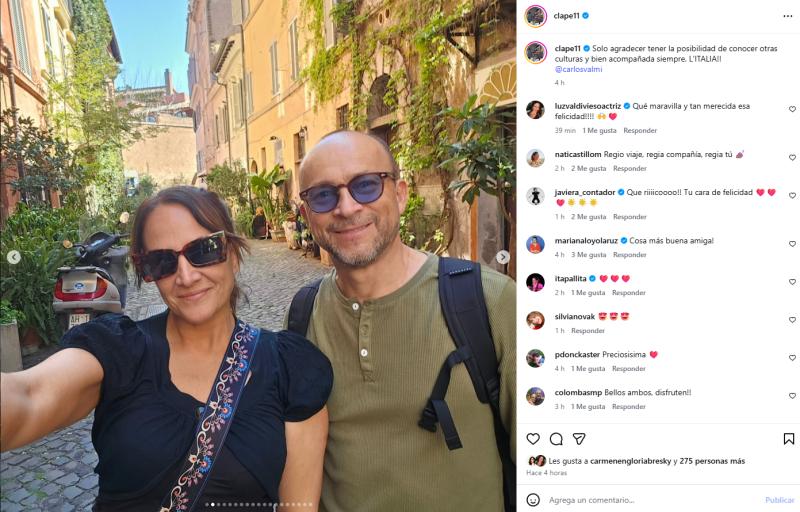 Claudia Pérez y su pareja Carlos Valdivia | Instagram