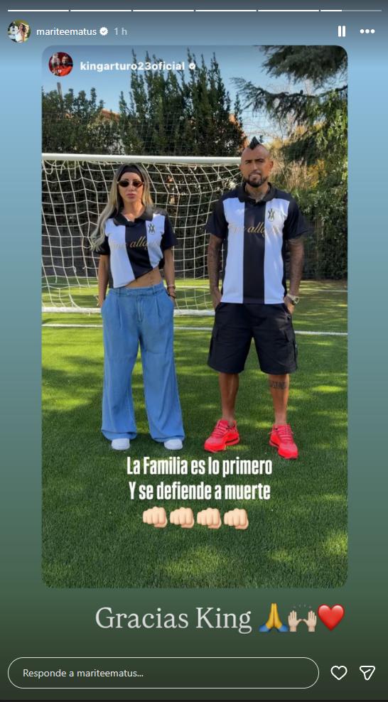 Marité Matus publica apoyo de Vidal en sus historias | Instagram