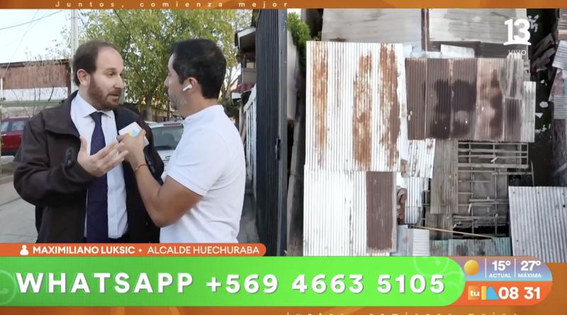 Maximiliano Luksic, alcalde de Huechuraba se refiere a casa utilizada para venta de drogas.