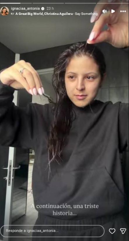 Ignacia Antonia muestra cuánto pelo está perdiendo | Instagram